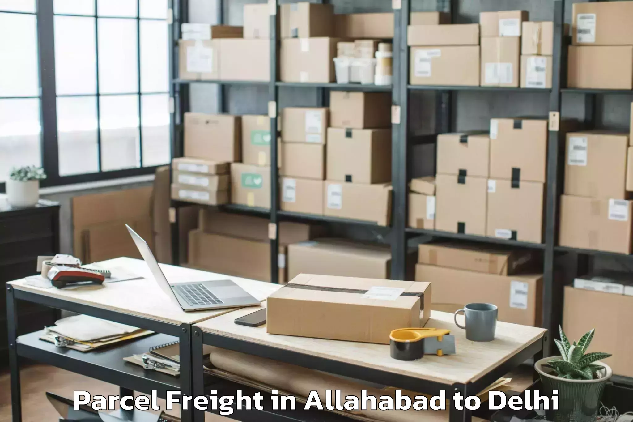 Discover Allahabad to Indira Gandhi International Ai Parcel Freight